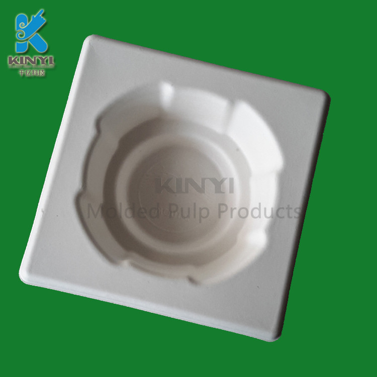 Biodegradable Sugarcane Bagasse Pulp Molded Wine Packaging Trays