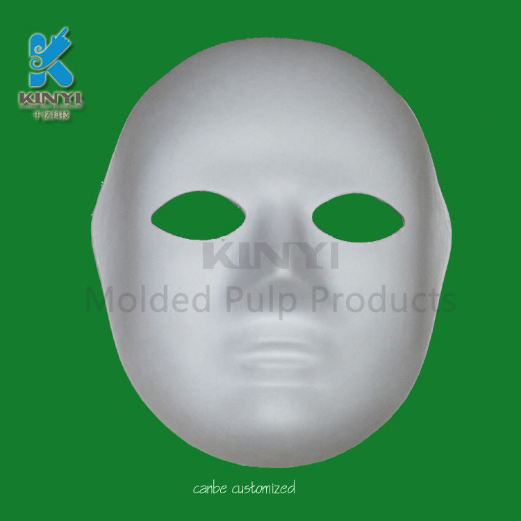 Customized Paper Pulp White Blank Masks To Be Decorated
