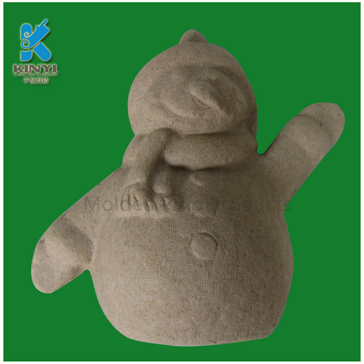 DIY Crafts for Kids, Paintable Paper Pulp Toys Snowman