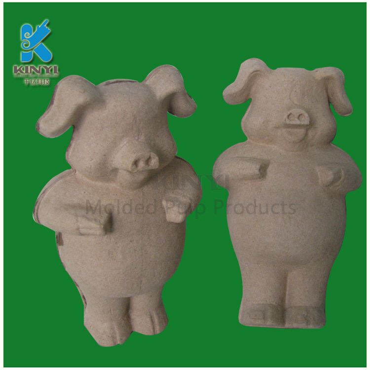 Paper Crafts for Kids Molded Paper Pulp Pig To Be Decorated