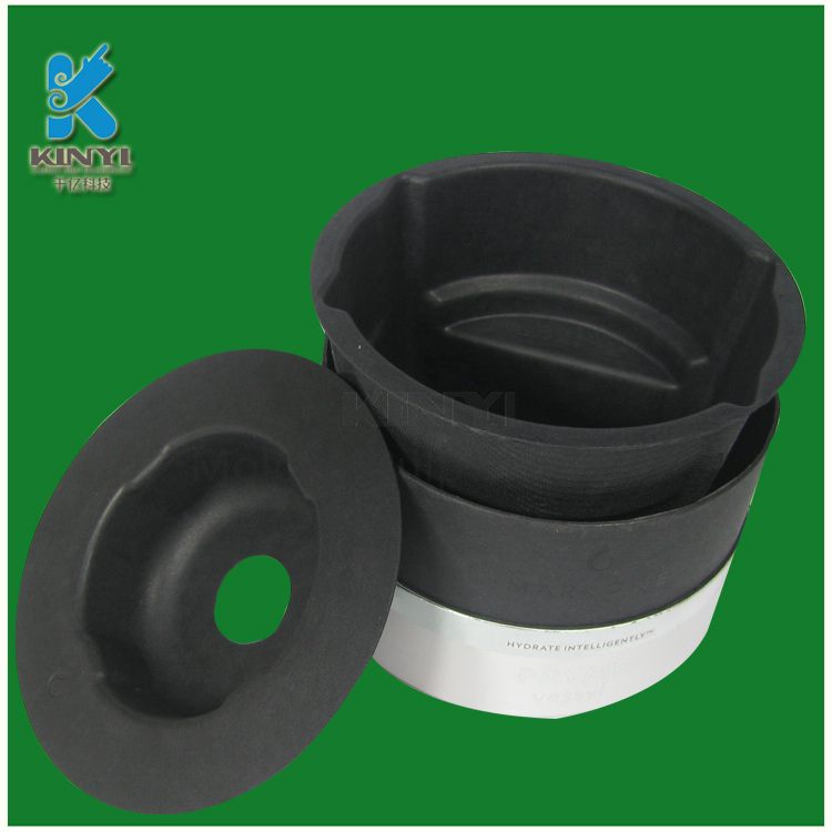 Black Molded Paper Pulp Packaging Inserts With Paper Packaging Tubes