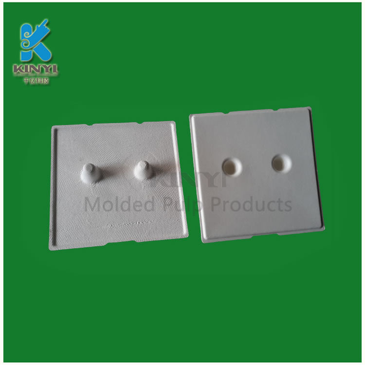 Biodegradable and shockproof fiber pulp earphone packaging tray