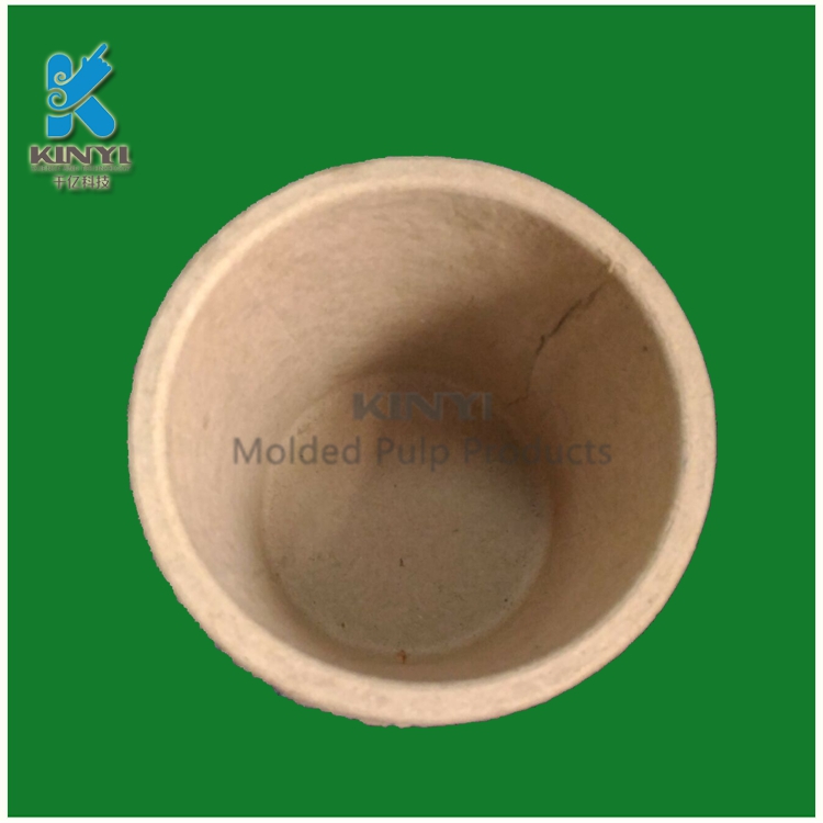 Biodegradable Kraft paper pulp molded pulp flower pots custom