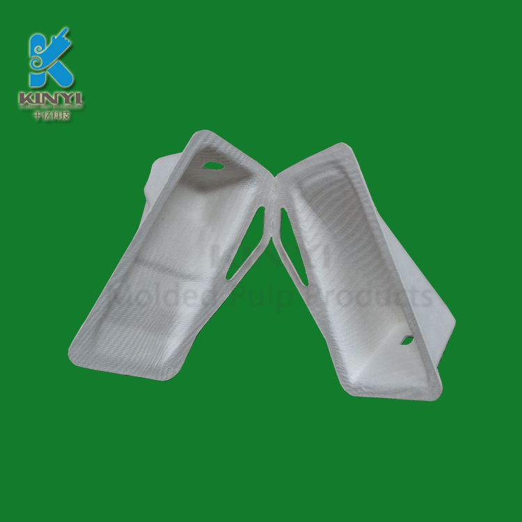 Biodegradable Molded Paper Pulp Fiber Packaging Battery Tray