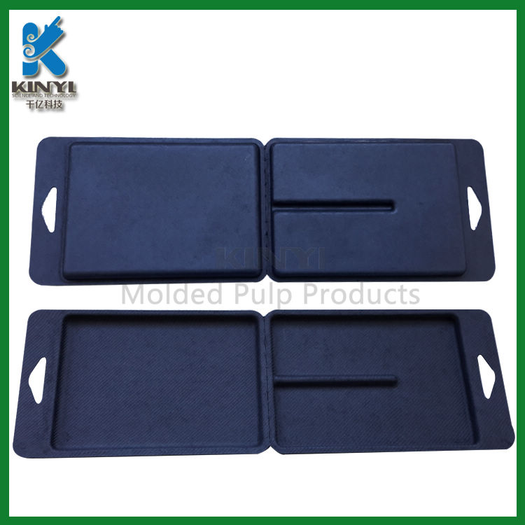 Customized Black Color Biodegradable Fiber Pulp Molded Packaging Boxes