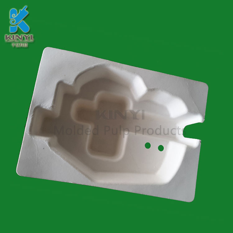 Custom Wet pressing molded bagasse pulp packaging trays