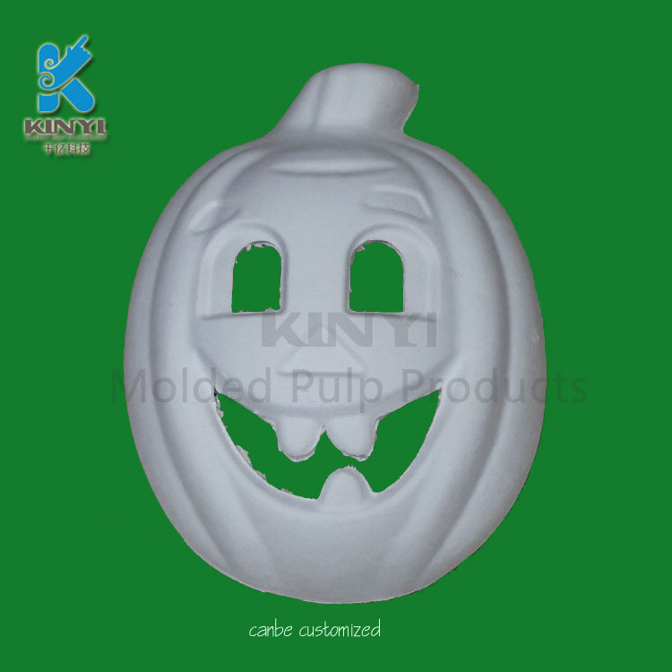 Paper Pulp Pumpkin Mask for Halloween