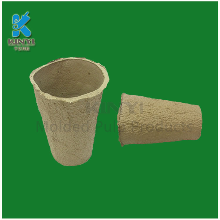 Tall Biodegradable Fiber Molded Flower Pots