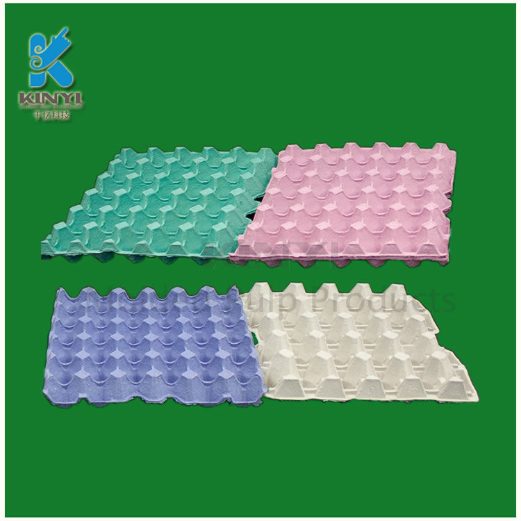 Customized Colored 30-hole Paper Pulp Egg Trays and Cartons