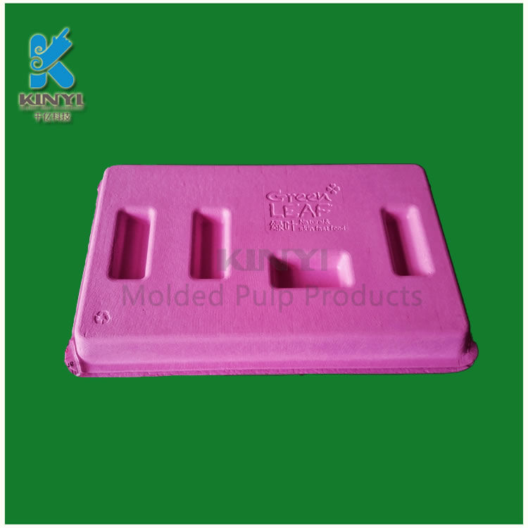 Colorful Bagasse Pulp Packaging Trays for Cosmetics and Skincare Products