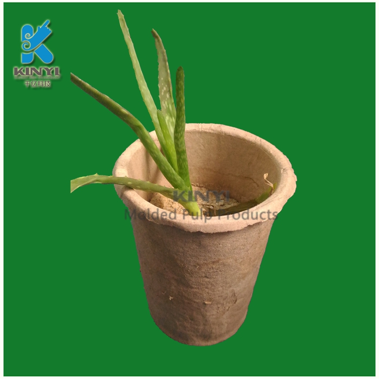 <b>Dry pressing Biodegradable fiber pulp plant pots customized</b>