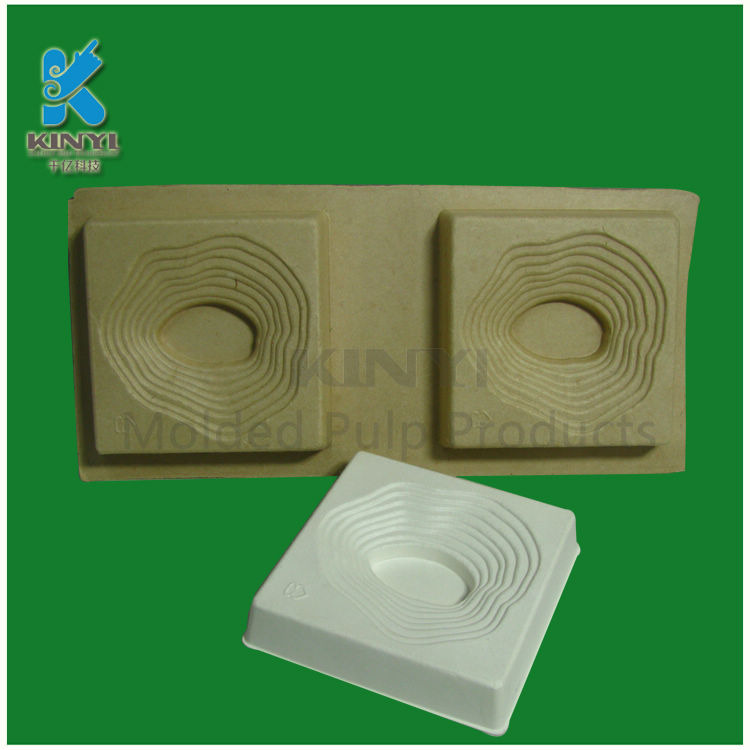 Biodegradable custom bagasse pulp jewelry box packaging