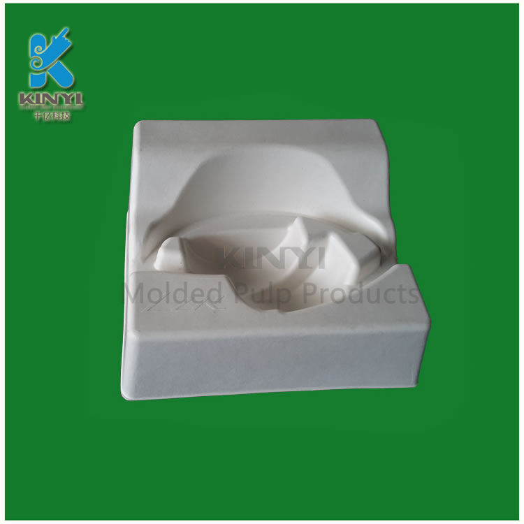Eco-friendly recycled pulp earphone insert protective packing tray