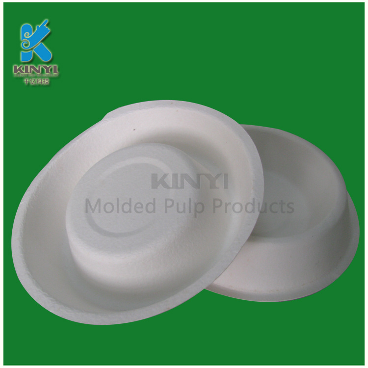 Disposable biodegradable fiber pulp pets bowls customized