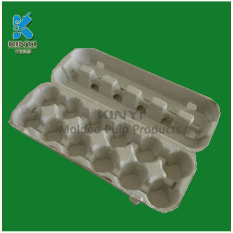 Biodegradable molded fiber paper egg box packaging custom