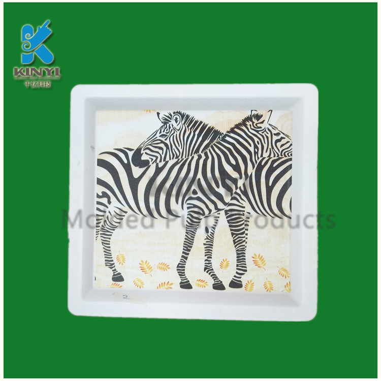 Custom Silkscreen Molded Pulp Packaging Tray