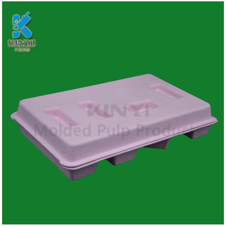 Colored Molded Bagasse Pulp Cosmetic Packaging Trays