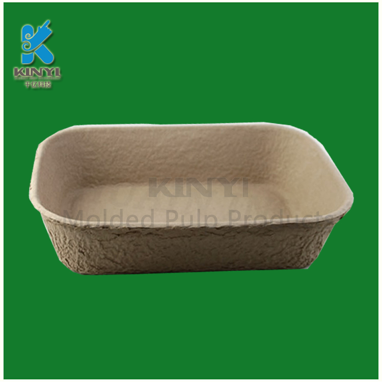 Dry press molded pulp seedling trays
