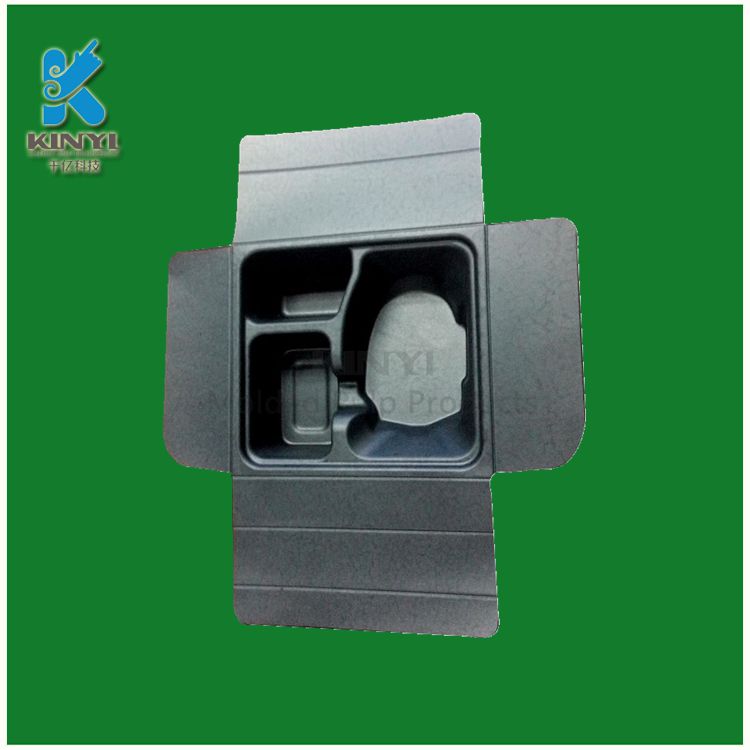 Biodegradable black fiber molded pulp packaing