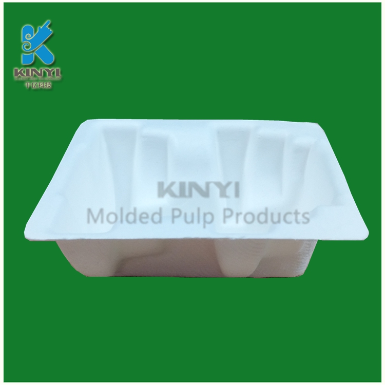 Molded Fiber Paper Pulp Biodegradable Bagasse Packaging Tray
